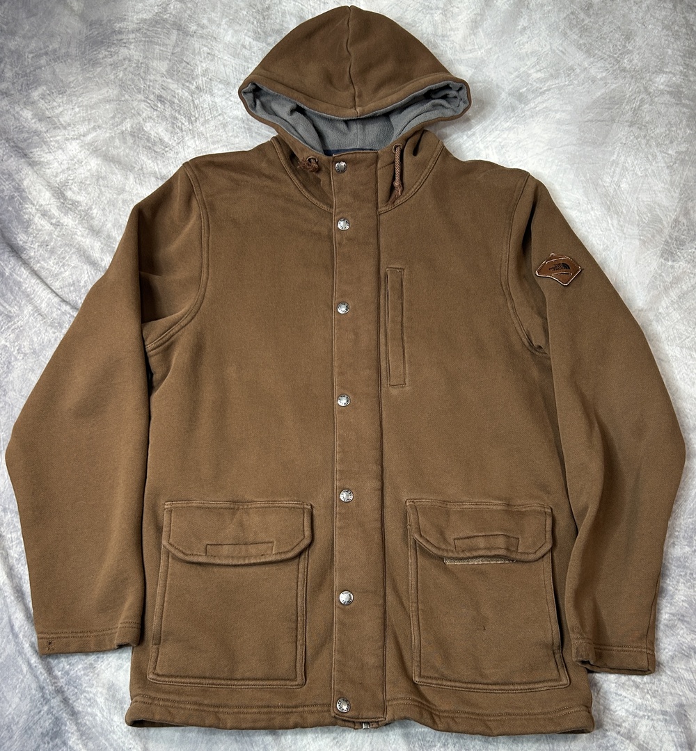 The North Face Jacket Mens Small Brown Hooded Fleece Lined Parka 4501321442